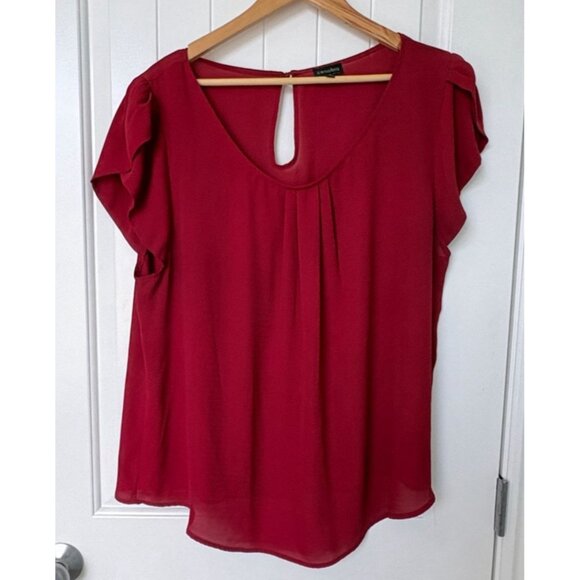 Zenobia Red Blouse Womens Size 3XL Top Keyhole Back Accent - Picture 9 of 9